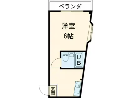 フェンテウノ(ワンルーム/3階)の間取り写真