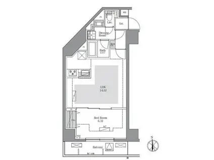 ラグゼナ八王子南町(1LDK/7階)の間取り写真