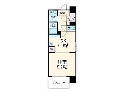 WILLDO 太閤通(1DK/13階)の間取り写真