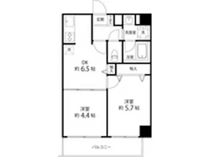 TS GARDEN西八王子ウエスト(2DK/3階)の間取り写真