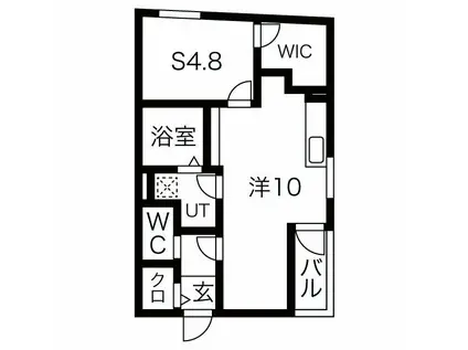 MS OOSUGI(ワンルーム/1階)の間取り写真