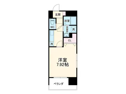 アンプルール ベトン ラプティール(1K/4階)の間取り写真