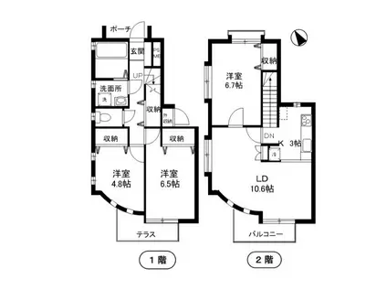 グラシア・フィス北寺尾A(3LDK/1階)の間取り写真