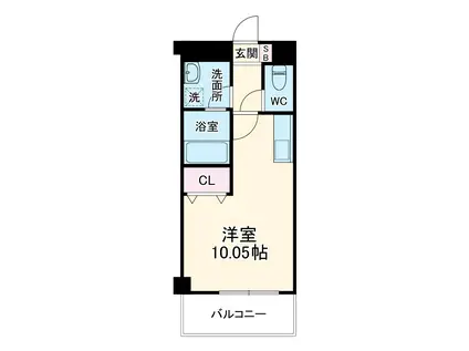 ソフィア(ワンルーム/2階)の間取り写真