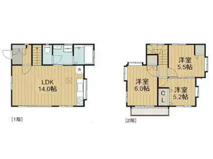 八高線 箱根ケ崎駅 徒歩31分 2階建 築21年(3LDK)の間取り写真