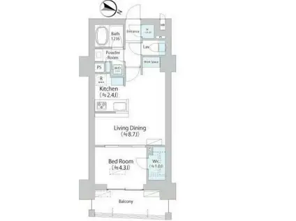 イストワール阿佐ヶ谷(1LDK/3階)の間取り写真