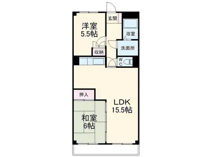 ライフ21INA(2LDK/1階)の間取り写真