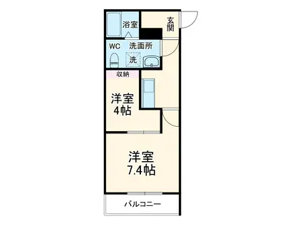 BROOKLYNBASE26TH(1LDK/2階)の間取り写真