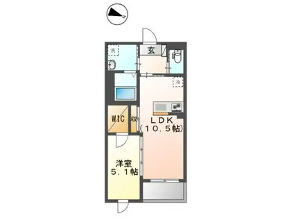 東大泉6丁目マンション工事(1LDK/2階)の間取り写真