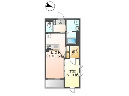 東大泉6丁目マンション工事(1LDK/3階)の間取り写真