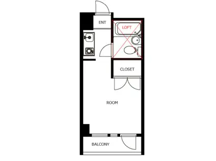 クラウディスプーン(ワンルーム/4階)の間取り写真