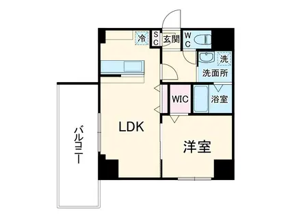 RESPIRE与野(1LDK/2階)の間取り写真