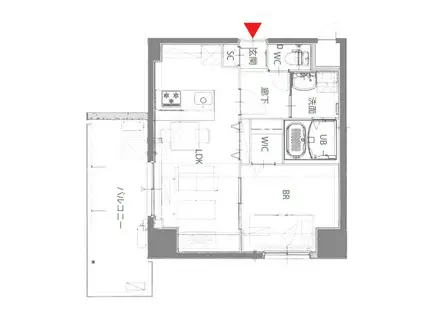 RESPIRE与野(1LDK/4階)の間取り写真