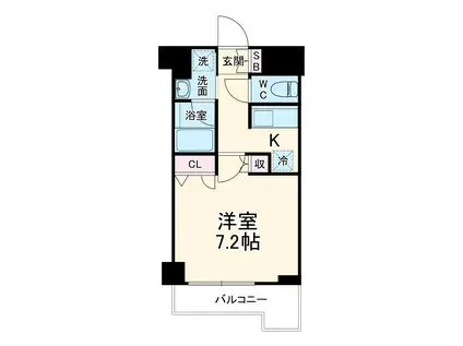 アスヴェル京都御所前(1K/7階)の間取り写真