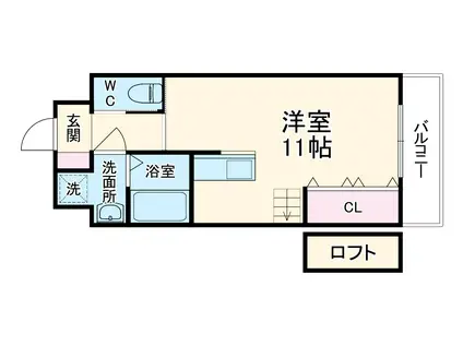エスペランサ西天満(ワンルーム/4階)の間取り写真