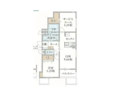 IL MIO CORTE高殿(1SLDK/1階)の間取り写真