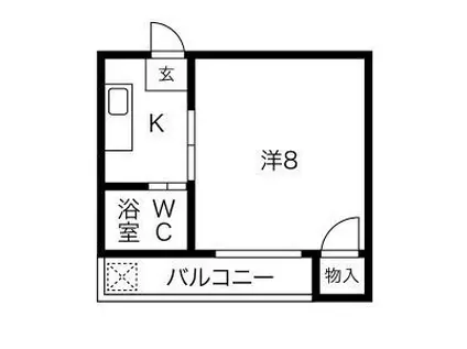 メゾン上汐田(1K/2階)の間取り写真