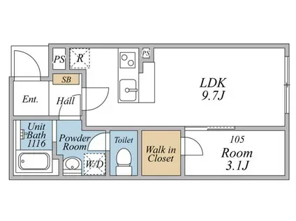 リブリ・清瀬Ⅱ(1LDK/1階)の間取り写真