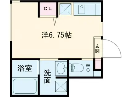 LA VIE BELLE千歳船橋(ワンルーム/1階)の間取り写真