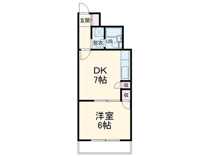 JUN仏子(1DK/4階)の間取り写真