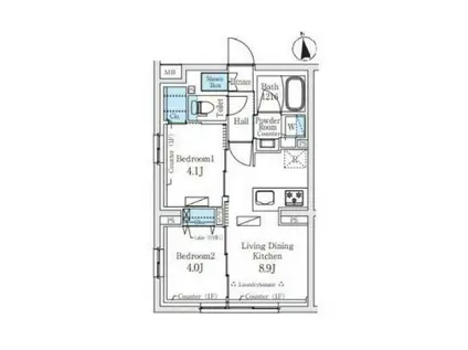 CREALPREMIER笹塚(2LDK/3階)の間取り写真