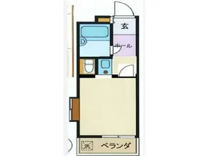 煉瓦館25(1K/2階)の間取り写真