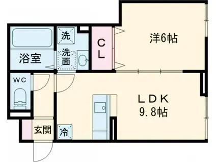 練馬区北町1丁目(1LDK/1階)の間取り写真