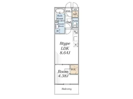 リブリ・曳舟Ⅱ(1LDK/3階)の間取り写真