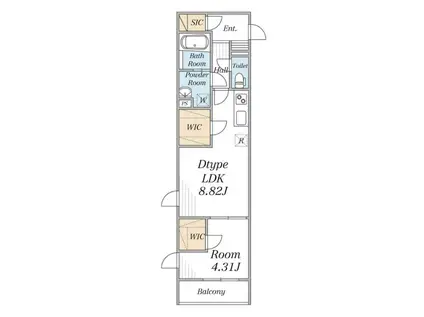 リブリ・曳舟Ⅱ(1LDK/2階)の間取り写真