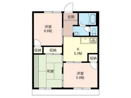 ルミエール古河(3K/1階)の間取り写真