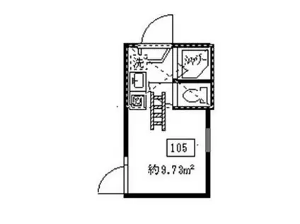 フェリスリオン(ワンルーム/1階)の間取り写真