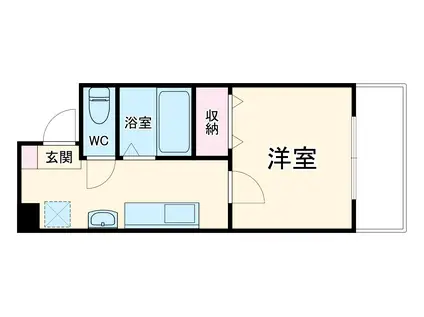 五条高倉VIVRE2(1K/3階)の間取り写真