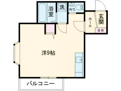 サンライズ福甚(ワンルーム/3階)の間取り写真