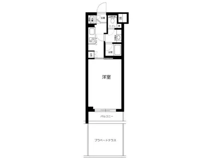 ルーブル富士見台(1K/1階)の間取り写真