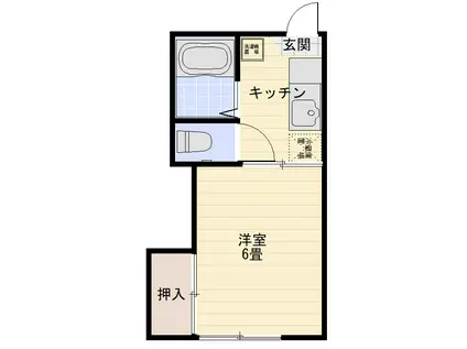 シャインハイツ(1K/1階)の間取り写真