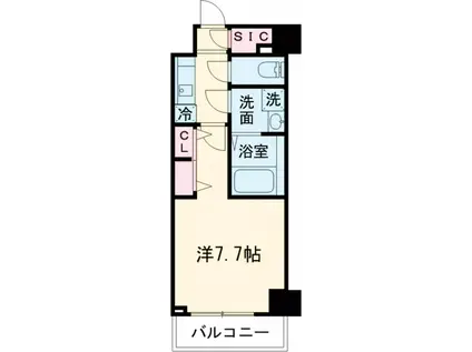 SーRESIDENCE押上サウス(1K/2階)の間取り写真