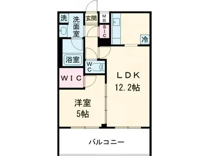 セジョリ上石神井(1LDK/6階)の間取り写真