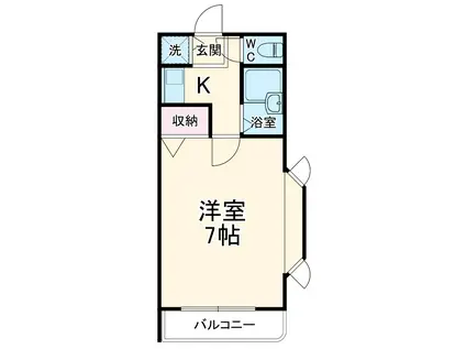 メール ドゥ レーヴ(1K/1階)の間取り写真