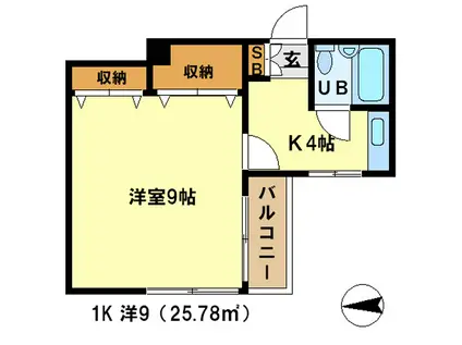 第2正美堂ビル(1K/4階)の間取り写真