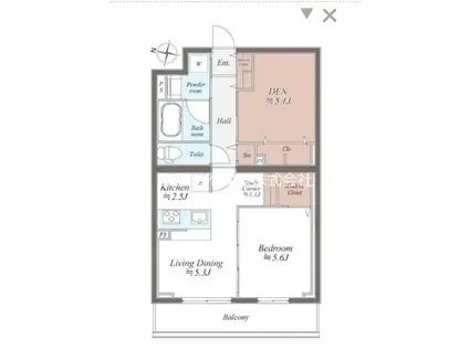 SYMPHONY PARK(1SLDK/4階)の間取り写真