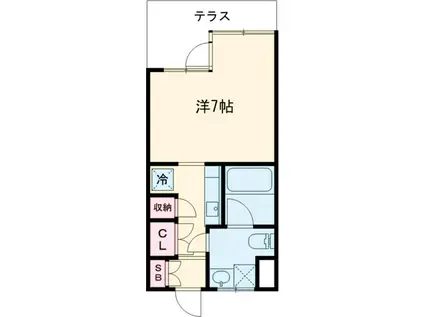 PARKSQUARE(1K/1階)の間取り写真