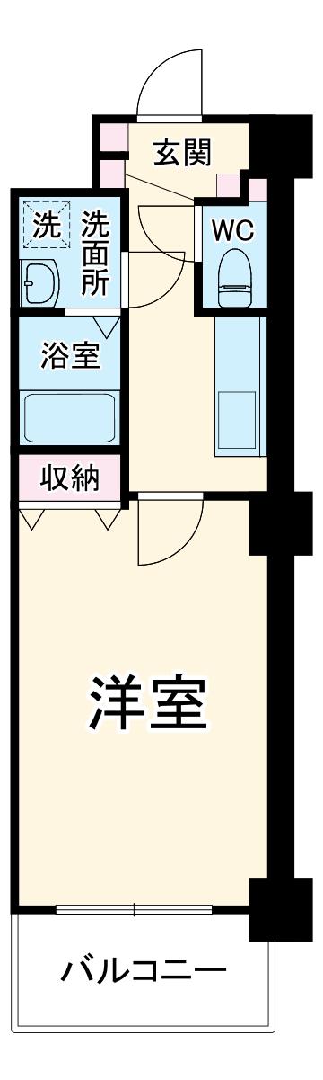 VILLA MARY 五条(1K/4階)の間取り写真