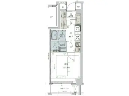 ベルシード志村坂上(1K/6階)の間取り写真