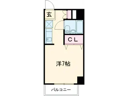 シルクアベニュー2(1K/6階)の間取り写真