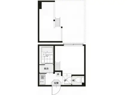 ジオメトリ和泉(ワンルーム/2階)の間取り写真