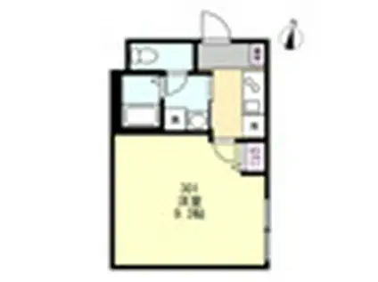 コスモリーヴ茅ヶ崎(1K/3階)の間取り写真