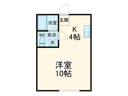 グリーンタウンビレッジ(1K/2階)の間取り写真