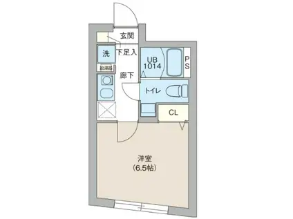 レピュア三ノ輪レジデンスⅡ(1K/3階)の間取り写真