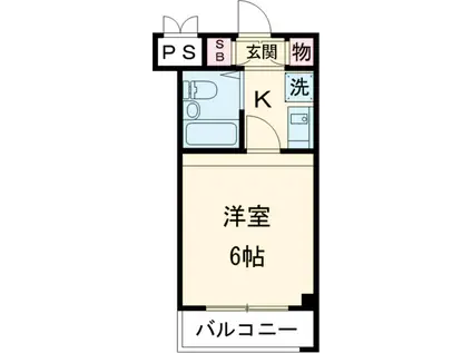 アムス小岩ウエスト(1K/4階)の間取り写真