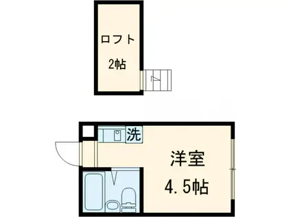 KTコーポラス(ワンルーム/1階)の間取り写真